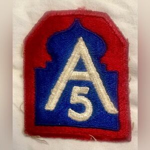 Original WWII US Army 5th Army Patch